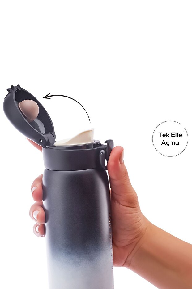Skyfall Çelik Sızdırmaz Termos 350 ml Siyah - 3