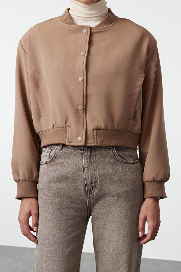 Vizon Crop İnce Bomber Mont TWOSS24MO00032 - 4