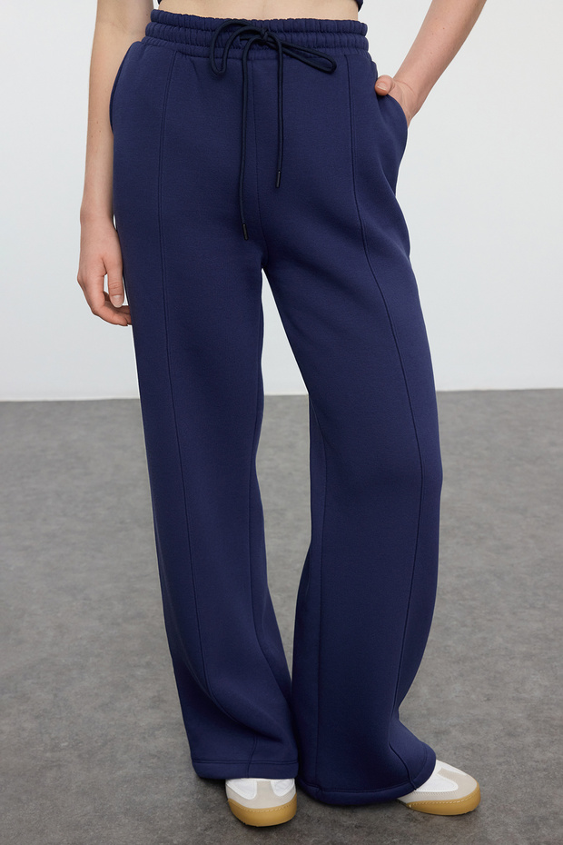 Granatowy dzianinowy dres TWOAW25EM00007 - 4