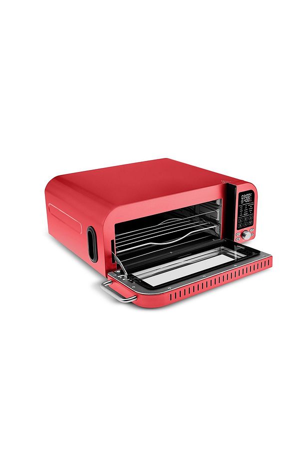 Multicrust Artisan Retro Pizza Makinesi ve Airfryer Metallic Red - 7