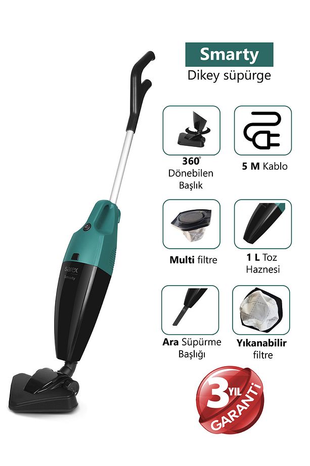 - Sr-5010 Smarty Dikey Elektrikli Süpürge - Yeşil - 6