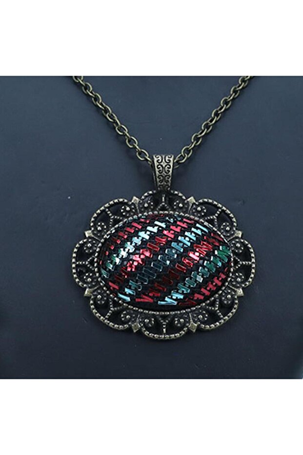 El Işçiliği Tel Kırma Kolye - 5798 - 2