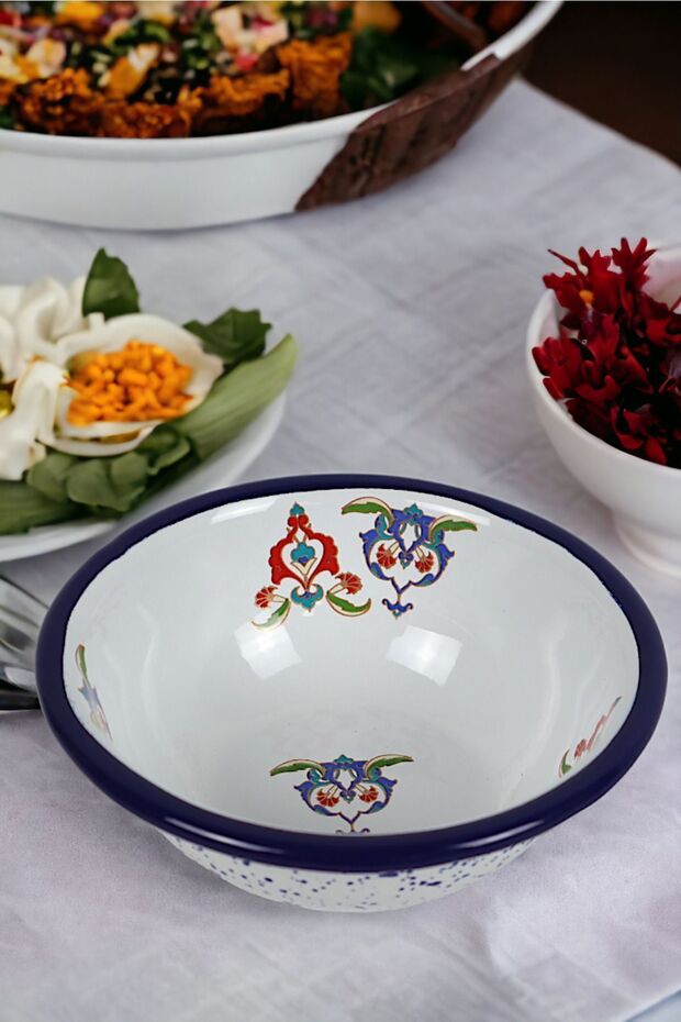 No. 13 Enamel Bowl, Plate, Dowry, Pit Plate, Soup Bowl, Food Plate 13 cm