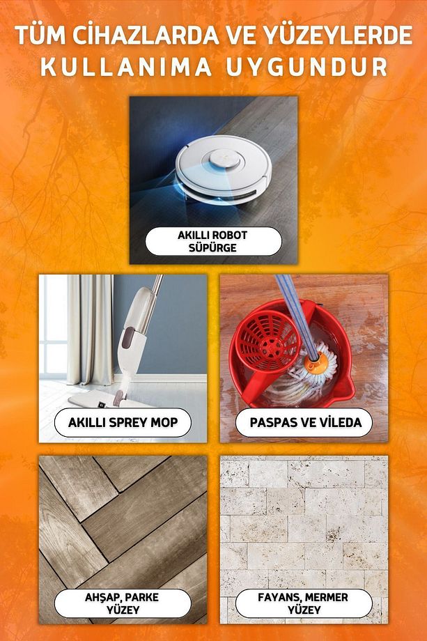 Amber Romantik Kokulu Akıllı Robot Süpürge Deterjanı,Sprey Mop Deterjanı,Yüzey Temizleyici 550ml - 3