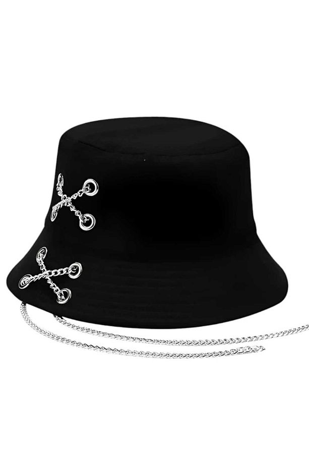 Unisex Zincirli Bucket Şapka - 2