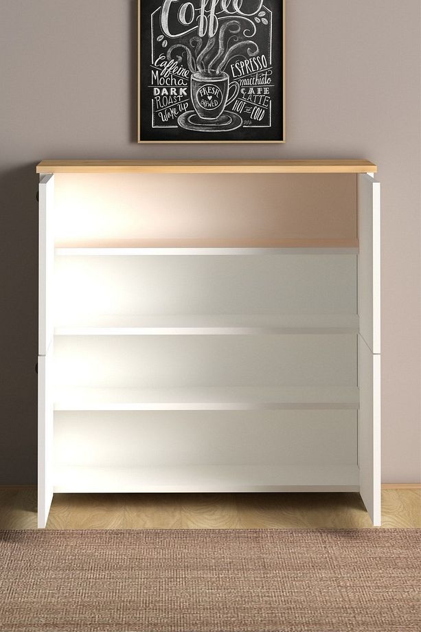 Cube Çok Amaçlı Dolap Country Mutfak, Banyo, Balkon, Kiler, 4 Raflı Dolap - 4