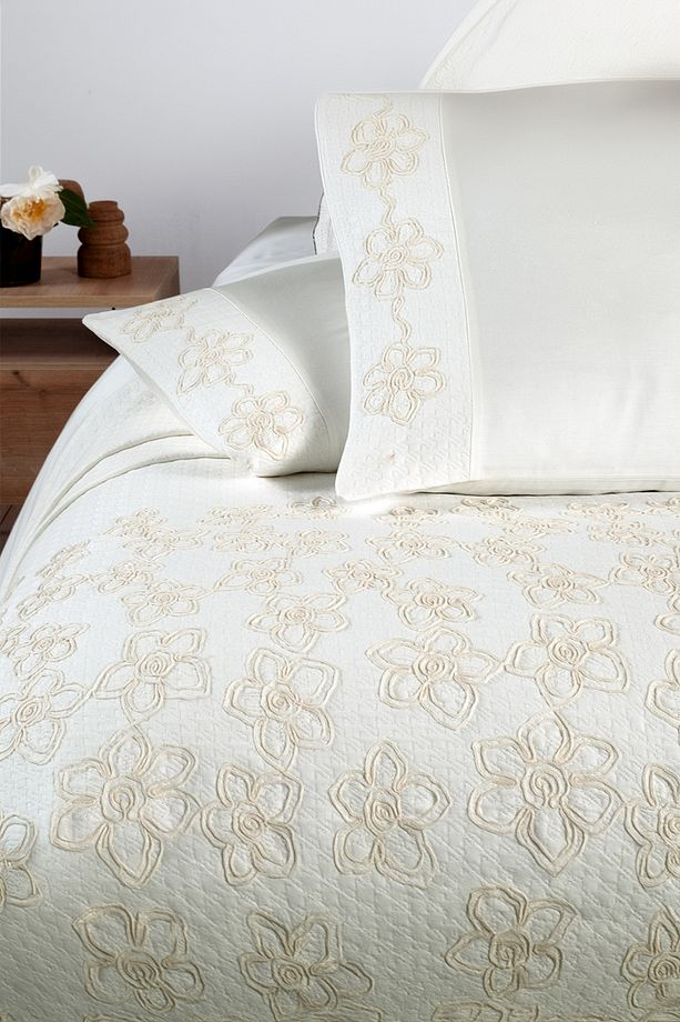 Shida Ekru Tek Kişilik %100 Pamuk Wedding Pike Seti - 5