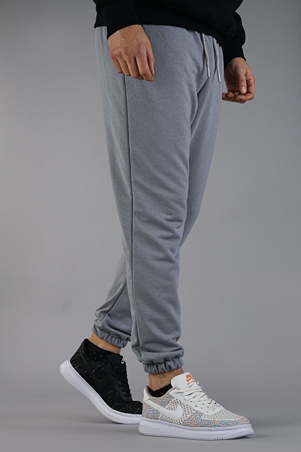 بنطال رياضي رجالي 3 خيوط رمادي غامق - 4