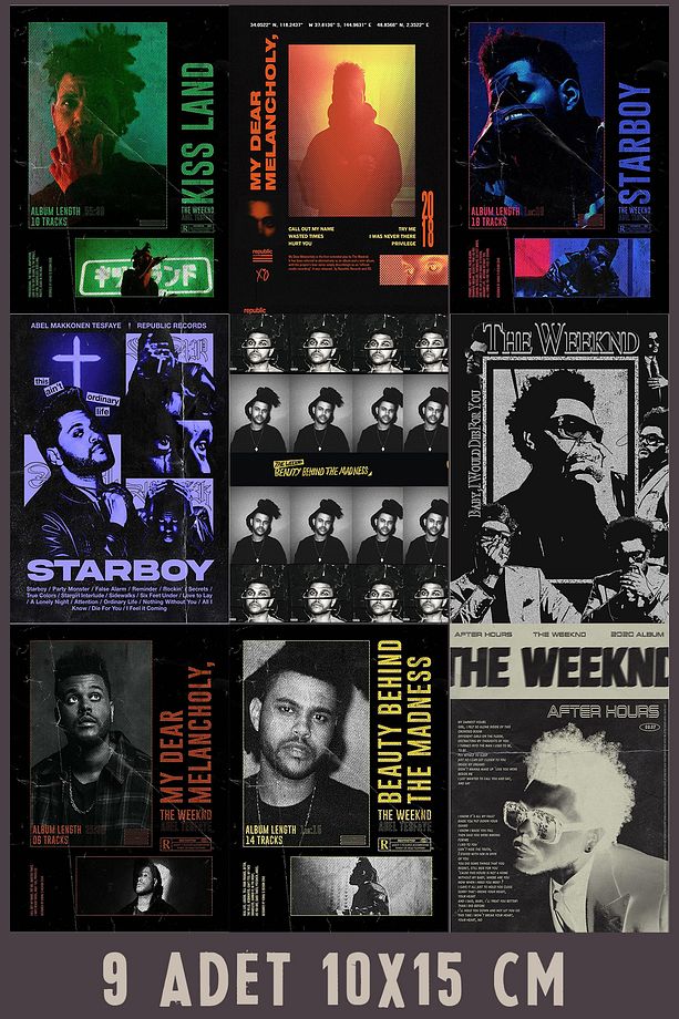 KARTPOSTAL Kağıt Poster The Weeknd After Hours Kuşe Kalın WEEKEND - 1