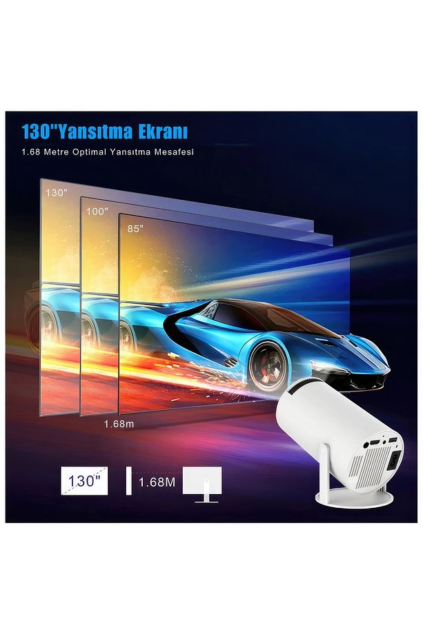 Taşınabilir Projeksiyon 720P/Wifi/Bluetooth/Android 11 - 4