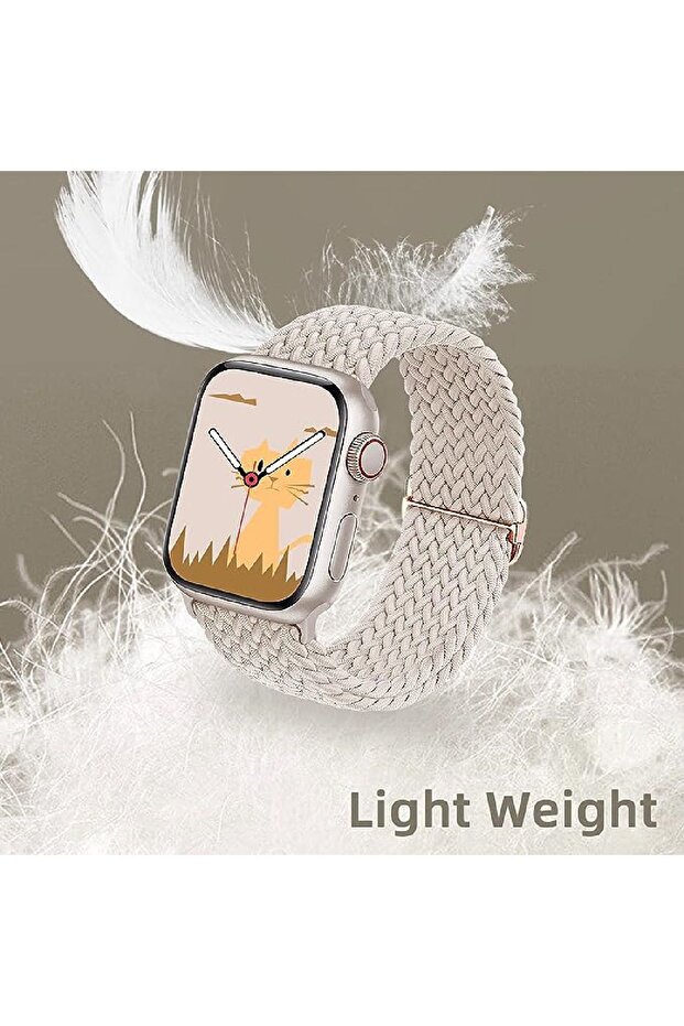 Apple Watch Uyumlu 38mm 40mm 41mm 2 ADET SET 1/2/3/4/5/6/se/7/8/9 Kordon Loop Örgülü Kordon - 6