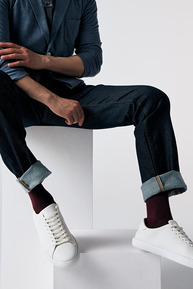 BAMBU EXTRA RAHAT GÜNLÜK BORDO ÇORAP - 6