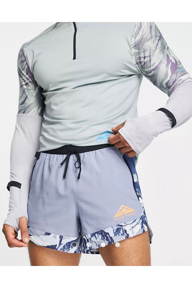 Dri-Fit Flex Stride Trail 5''  (13 cm approx.) Brief-Lined Running Mavi Erkek Koşu Şort - 1