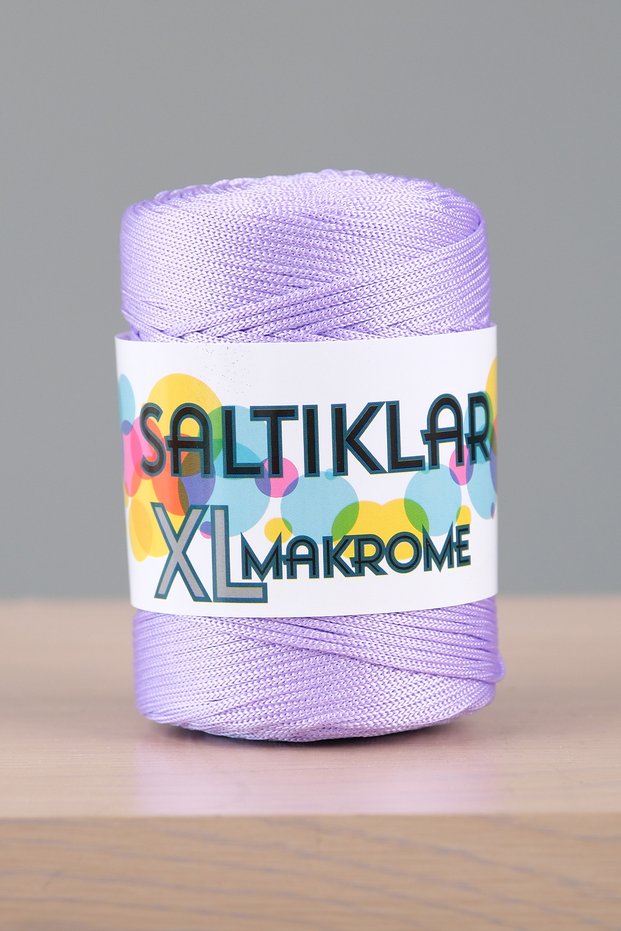 XL Makrome 200Gram 4mm - Premium Polyester Makrome Ipi 4mm Lilac-3200