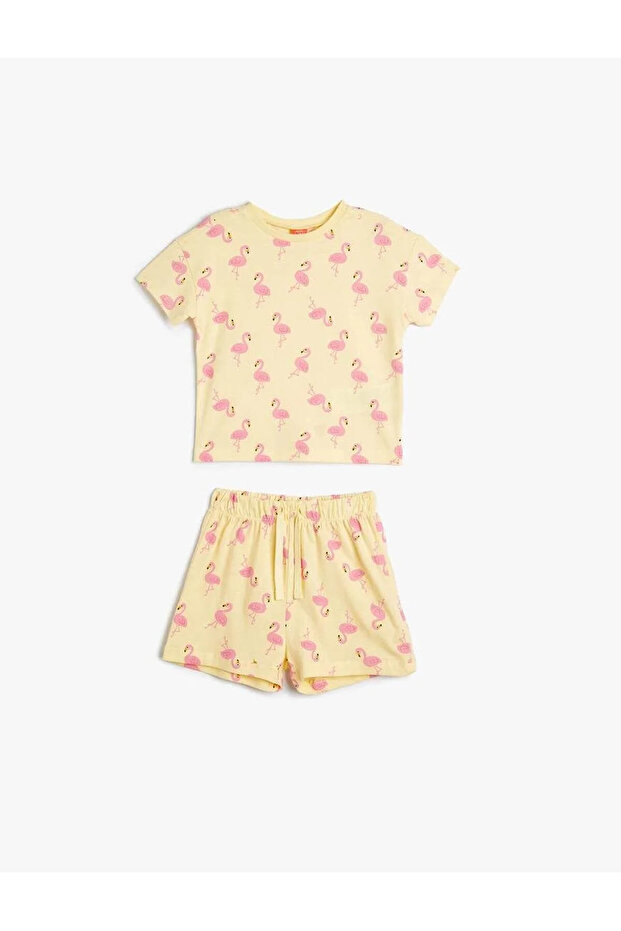 Girl's Top and Bottom Set Yellow 4smg10047ak