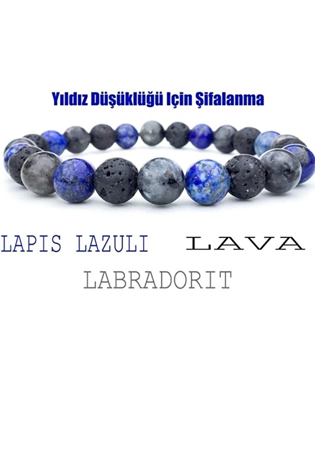 Student Natural Lapis Lazuli,lava,labradorite Star Healing Bracelet For Miscarriage 8mm