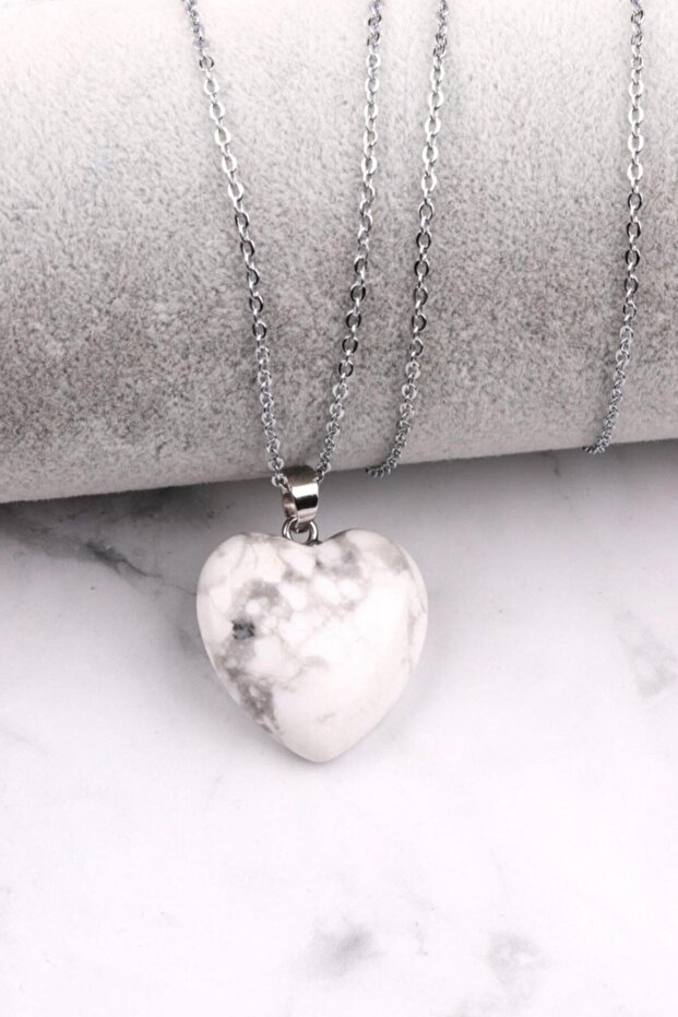 Howlite Heart Pendant
