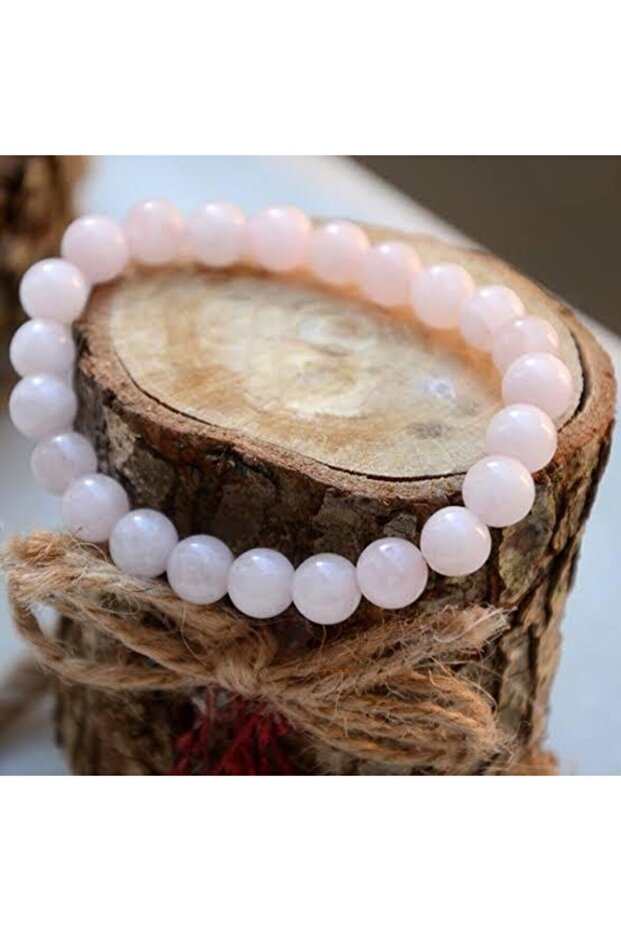 Pink Quartz Natural Stone Bracelet 8 Mm