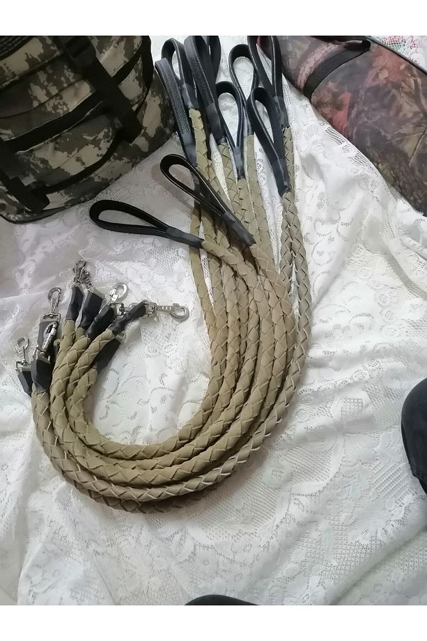 Ekonar Büyük Kampanya Deri Örgü Deri Köpek Gezdirme Ipi - Sevk Kayışı - Gezdirme Tasması - 8
