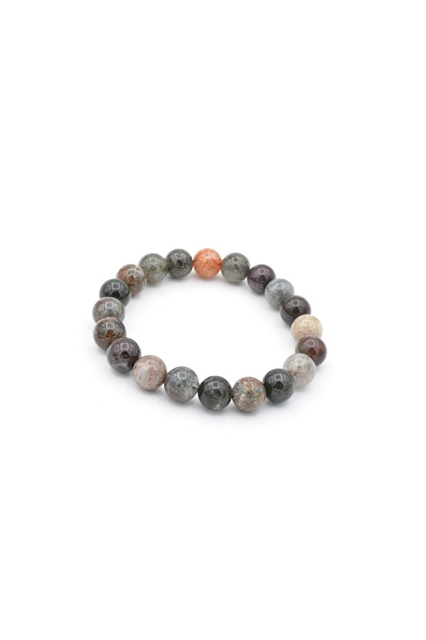 10 mm Genuine Natural Indian Bracelet - Agate Stone Detailed