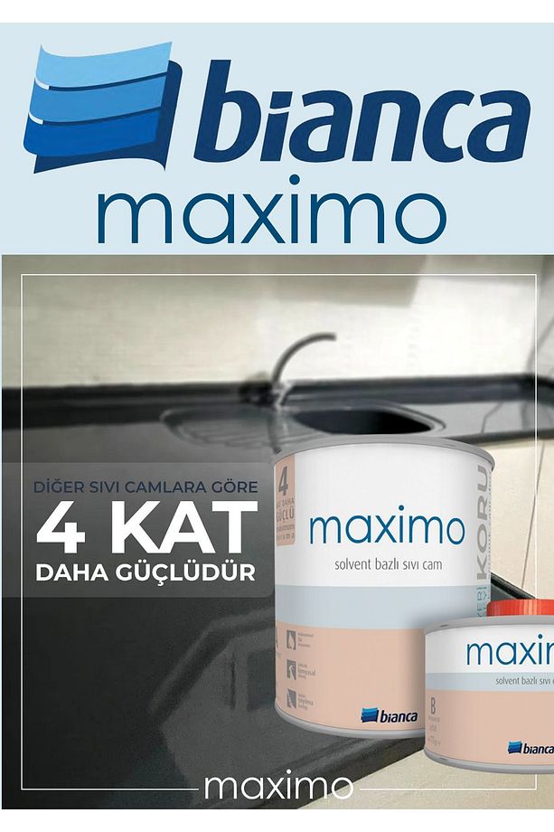 Maximo – Solvent Bazlı Sıvı Cam Ipek Mat 0,5 Kg - 3
