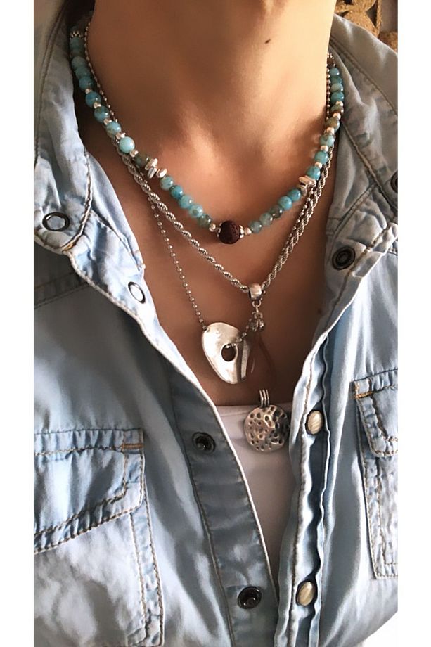Tasarım Üçlü Boho Kolye Set - 1