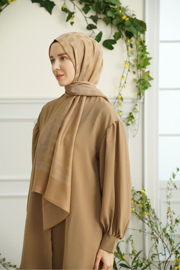 Princess Series Chain Pattern Shawl - Camel Hair