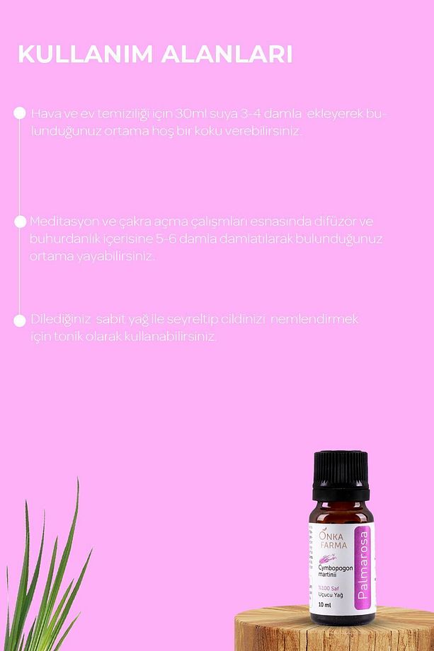 Onka Farma %100 Saf Palmarosa Uçucu Yağı - 10 ml - 4