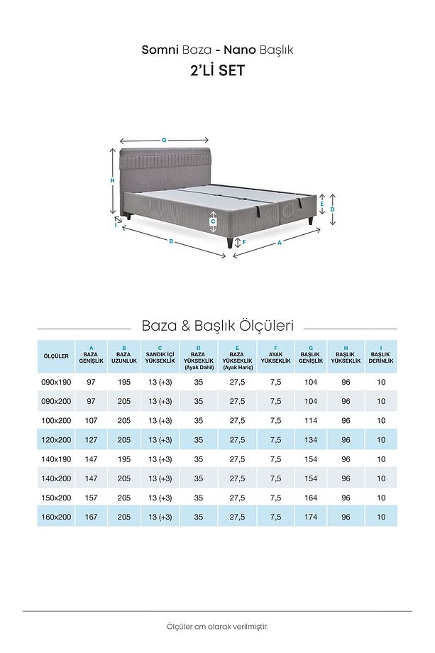 Somni Baza, Nano Başlık Tek Kişilik 2'li Set - Kahverengi - 6