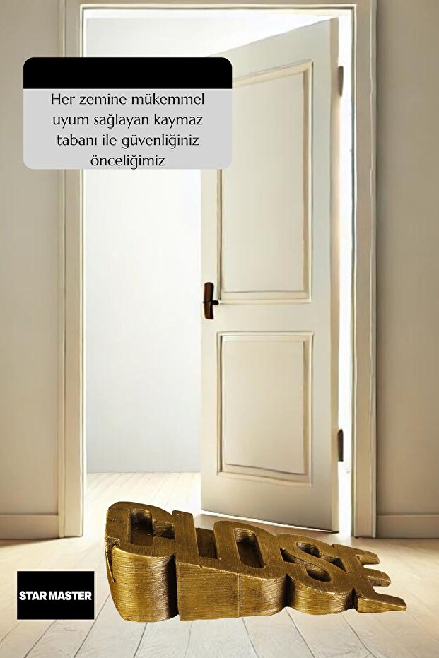 Kapı Takozu Kapı Tutacağı Kapı Stoperi Kapı Durdurucu Altın Eskitme Model 1 - 3