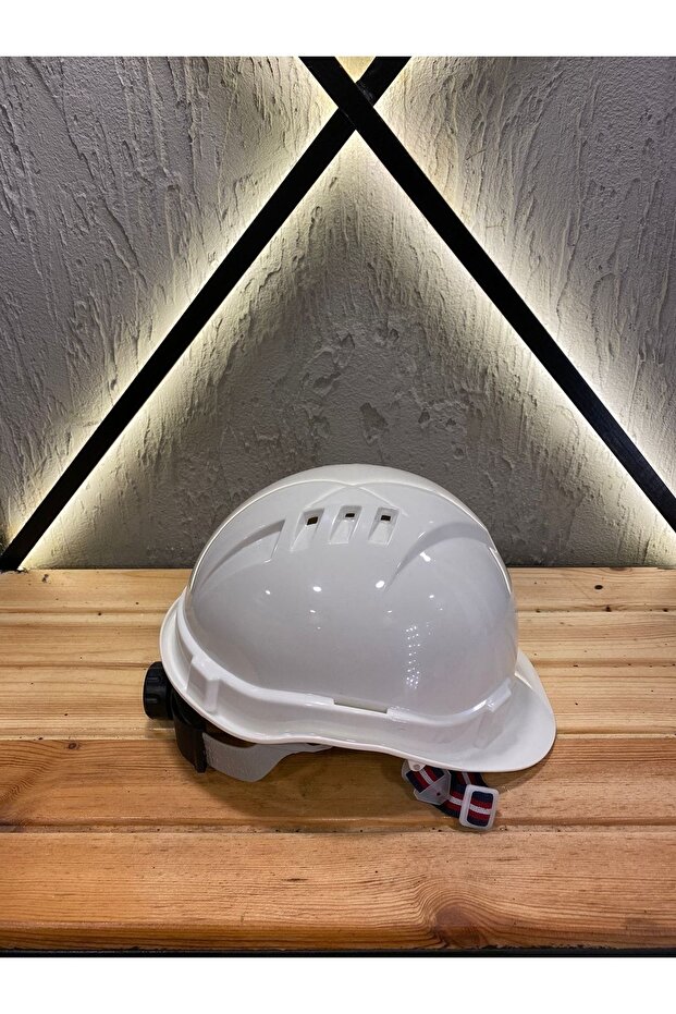 Vidalı Havalandırmalı Beyaz Baret - 1