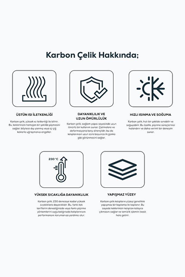 Multichef Valente 3 Parça Karbon Çelik Kek Kalıbı Seti Pink - 5