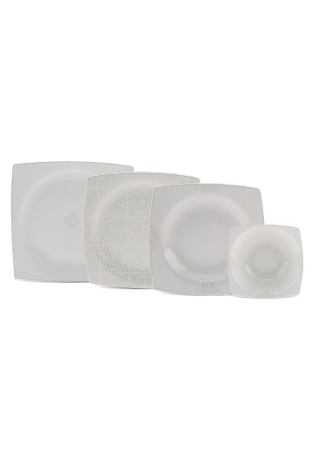 Square Bone Royal Lace 24 Parça 6 Kişilik Yemek Takımı - 9
