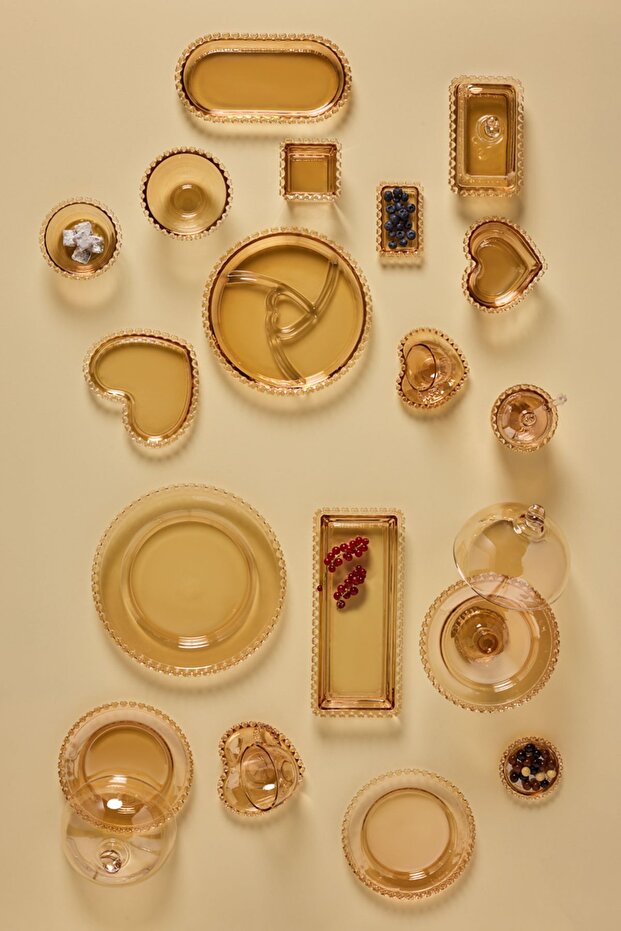 Glory Cam Amber Servis Tabağı 27 cm - 2