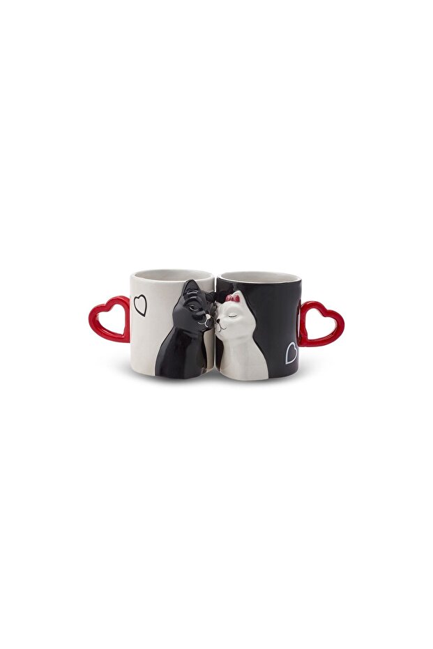 طقم أكواب Love Cat مكوّن من قطعتين، سعة 310 مل
