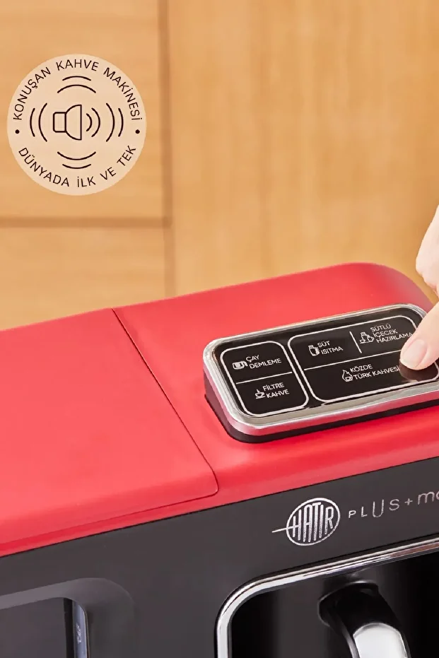 5 In 1 Red Memory Plus Speaking Turkish Coffee Machine - 3