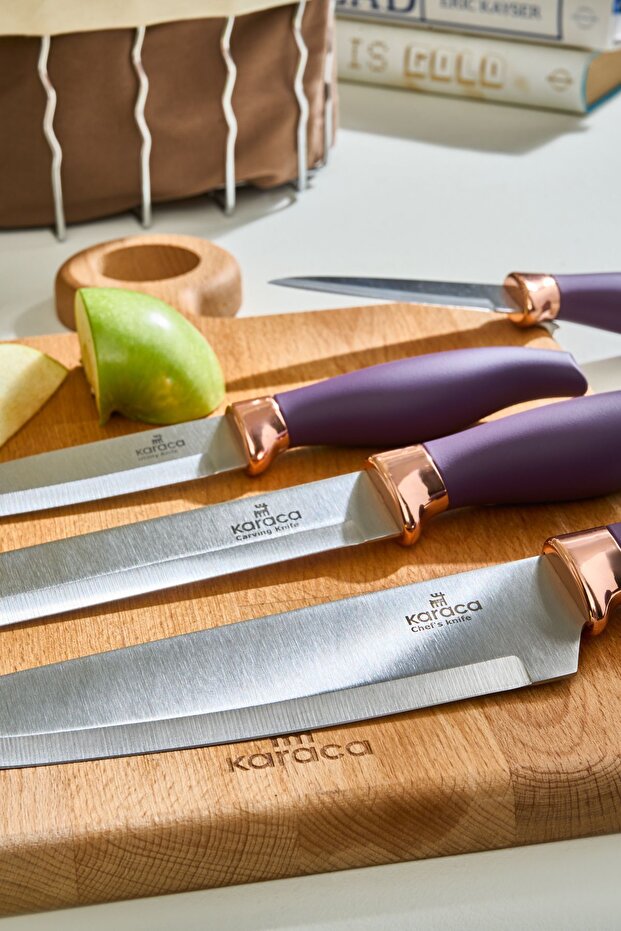 Mary 4 Parça Bıçak Seti Mor - 5