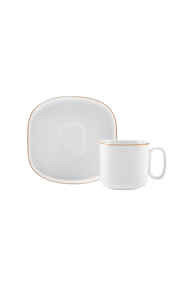 Porcelánová sada šálků na kávu Plato pro 6 osob 90 ml - 5