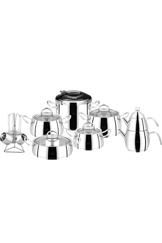 New Zeyna Induction Base 7 Lt Pressure Cooker 17 Piece Steel Dowry Set