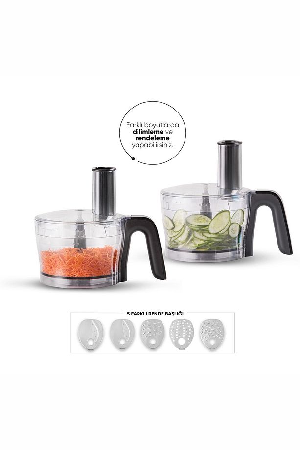 Mastermaid Power Multifunctional 10 In 1 Red Mutfak Robotu, Blender Seti 2000w - 5