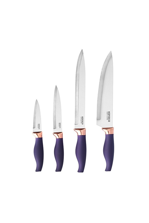Mary 4 Parça Bıçak Seti Mor - 7