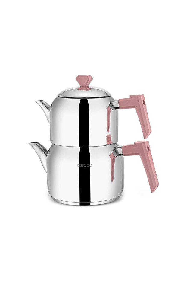 Çaykara Induction Base Midi Teapot Set Rose