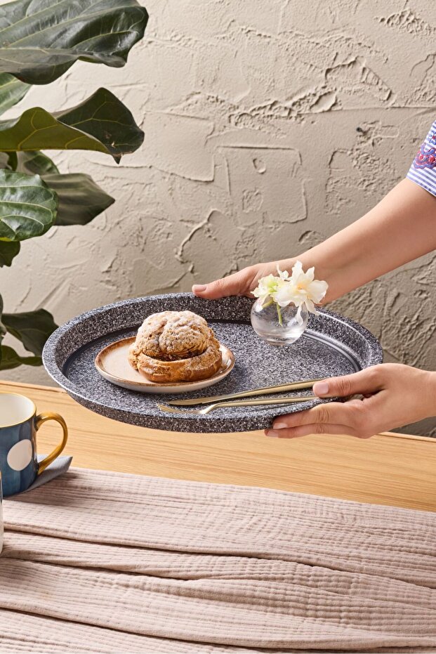 Henry Metal Tepsi Siyah 35 Cm - 3