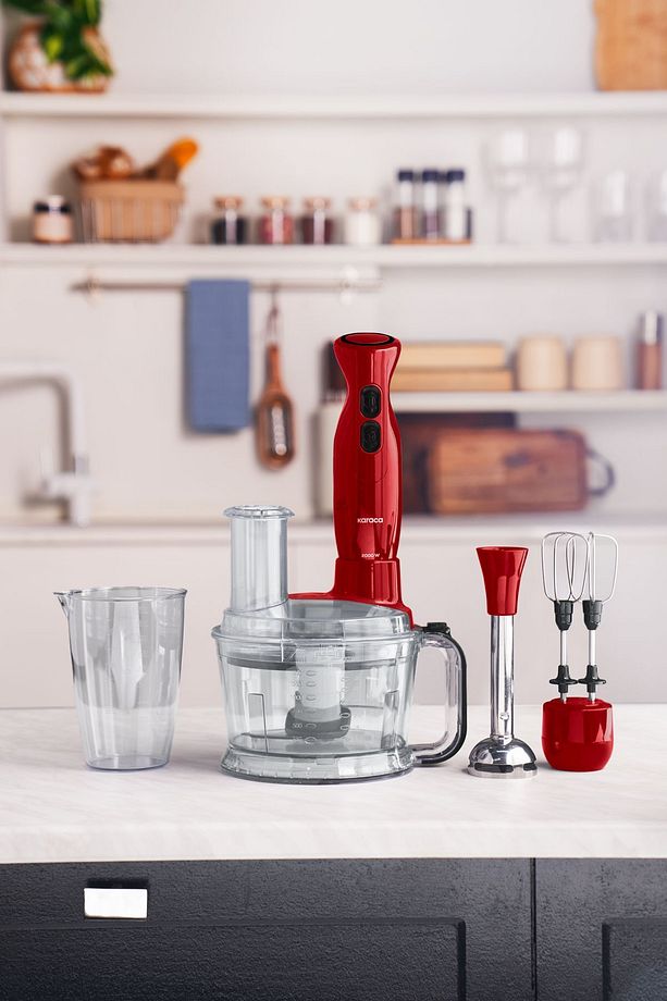 Pro Multimax 6 in 1 Çok Amaçlı Mutfak Robotu/Blender Seti Red - 1