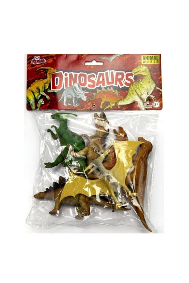6 Adet 13 cm Oyuncak Dinozor Hayvan Seti - 1