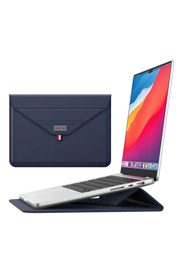 Apple MacBook Air 15 Inch M2-M3 Chip 2023/2024 A2941 A3114 Compatible Leather Design Stand Bag