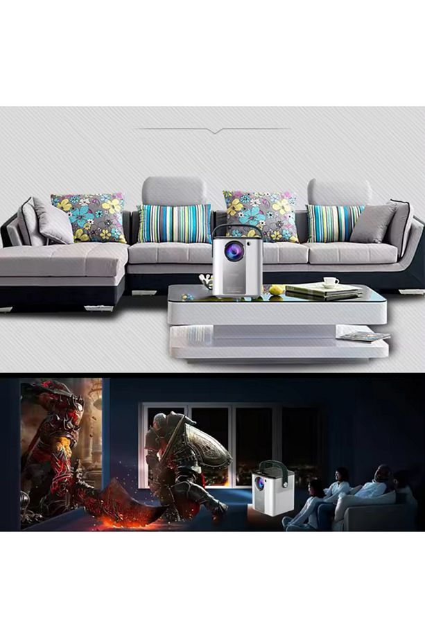 Taşınabilir Sinema Projektörü Dahili Hoparlör 1920 * 1080P Ev Sineması Bluetooth Android 11 Akıllı - 7