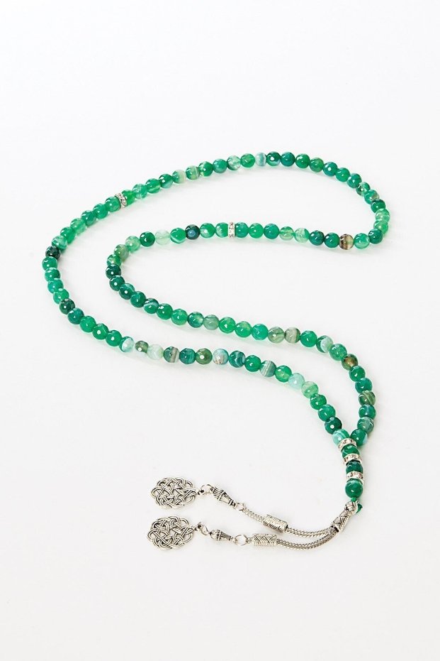 Green Agate Natural Stone Prayer Beads 99 Pieces