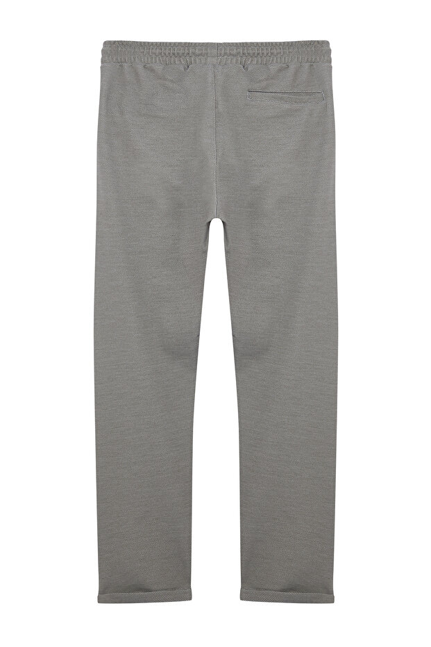Haki Regular Fit Örme Esnek Rahat Beli Bağlamalı Lastikli Duble Paça Kumaş Pantolon TMNAW25PL00002 - 8