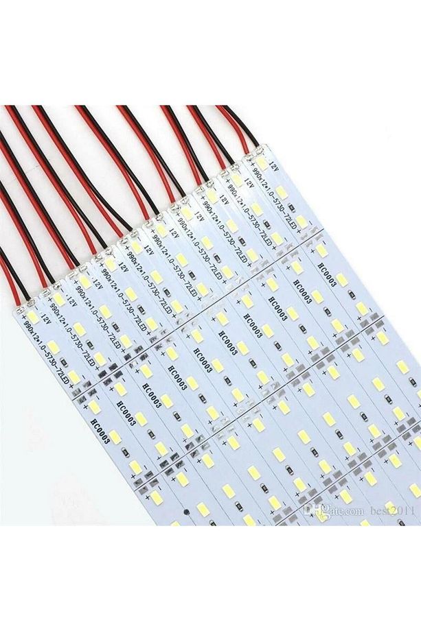 12 Volt Bantlı 5730 Ledli Led Bar Alüminyum Çubuk Led 72 Ledli Full Spectrum (GROW) Bitki Ledi - 3